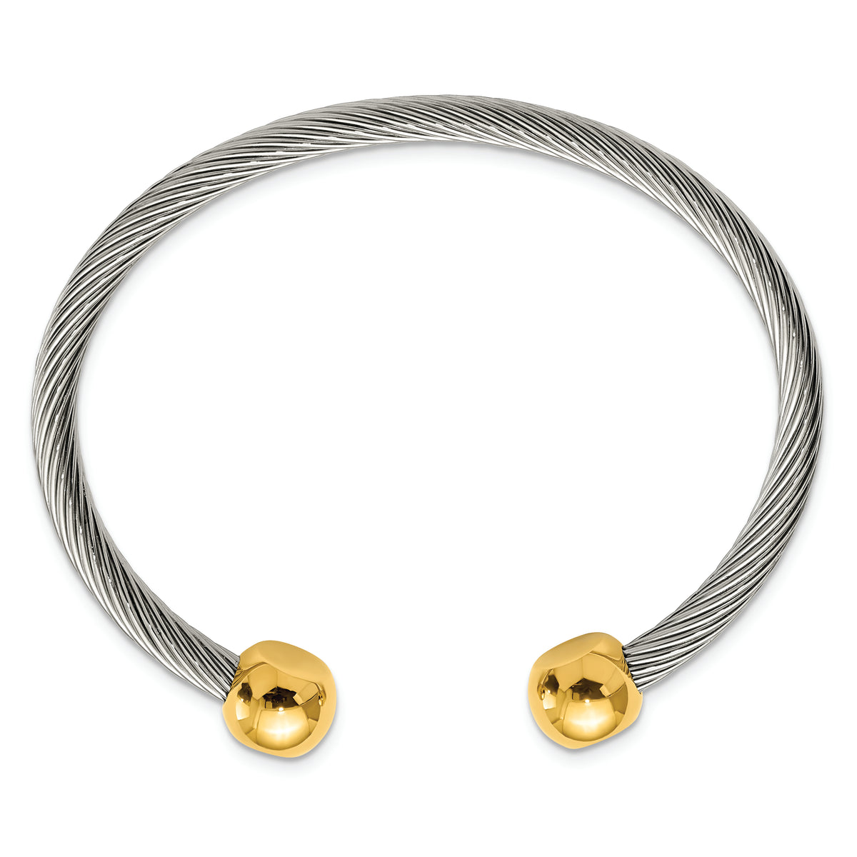 Chisel Brand Jewelry, Stainless Steel Yellow IP-plated Cuff Bangle