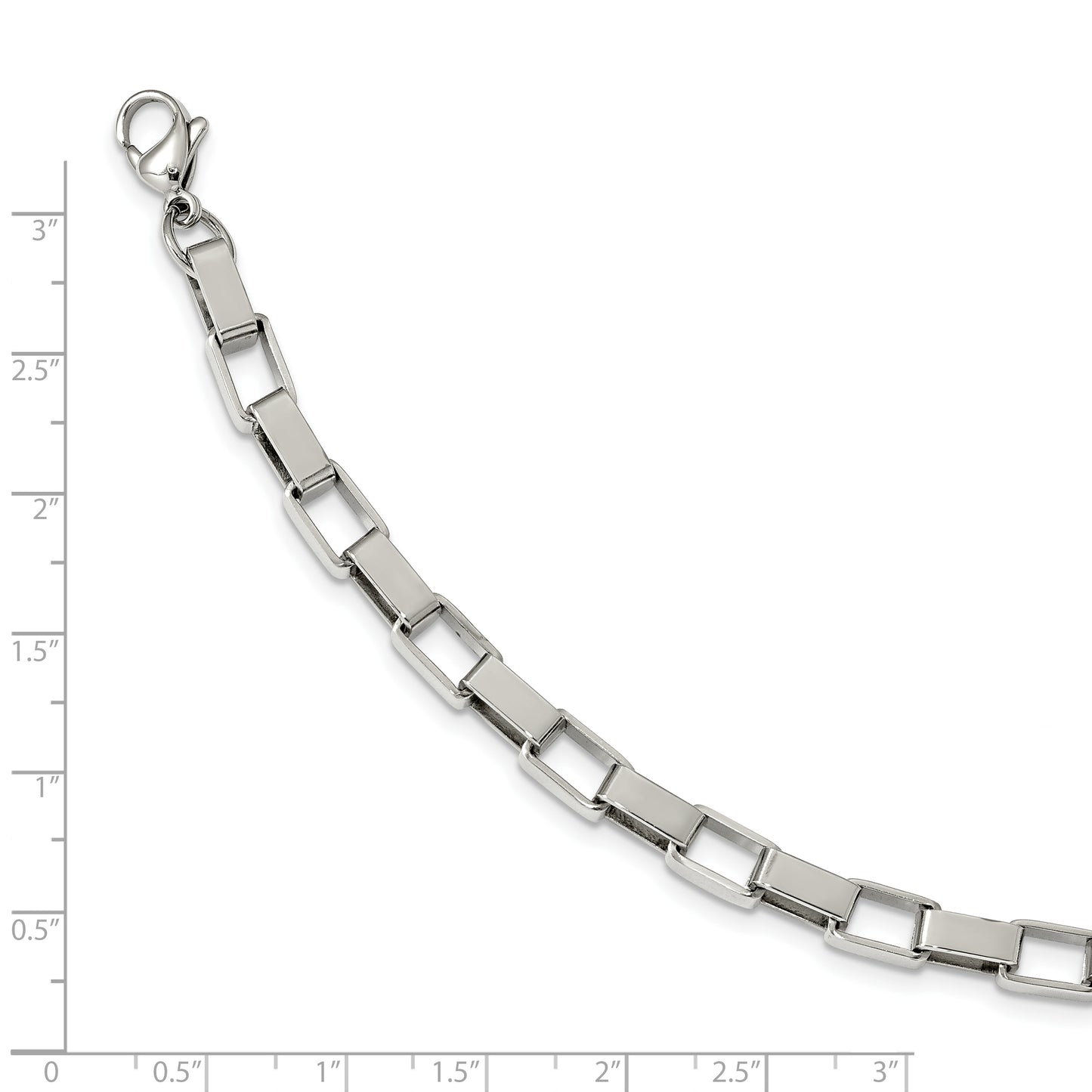 Chisel Brand Jewelry, Stainless Steel Link 8in Men's Bracelet