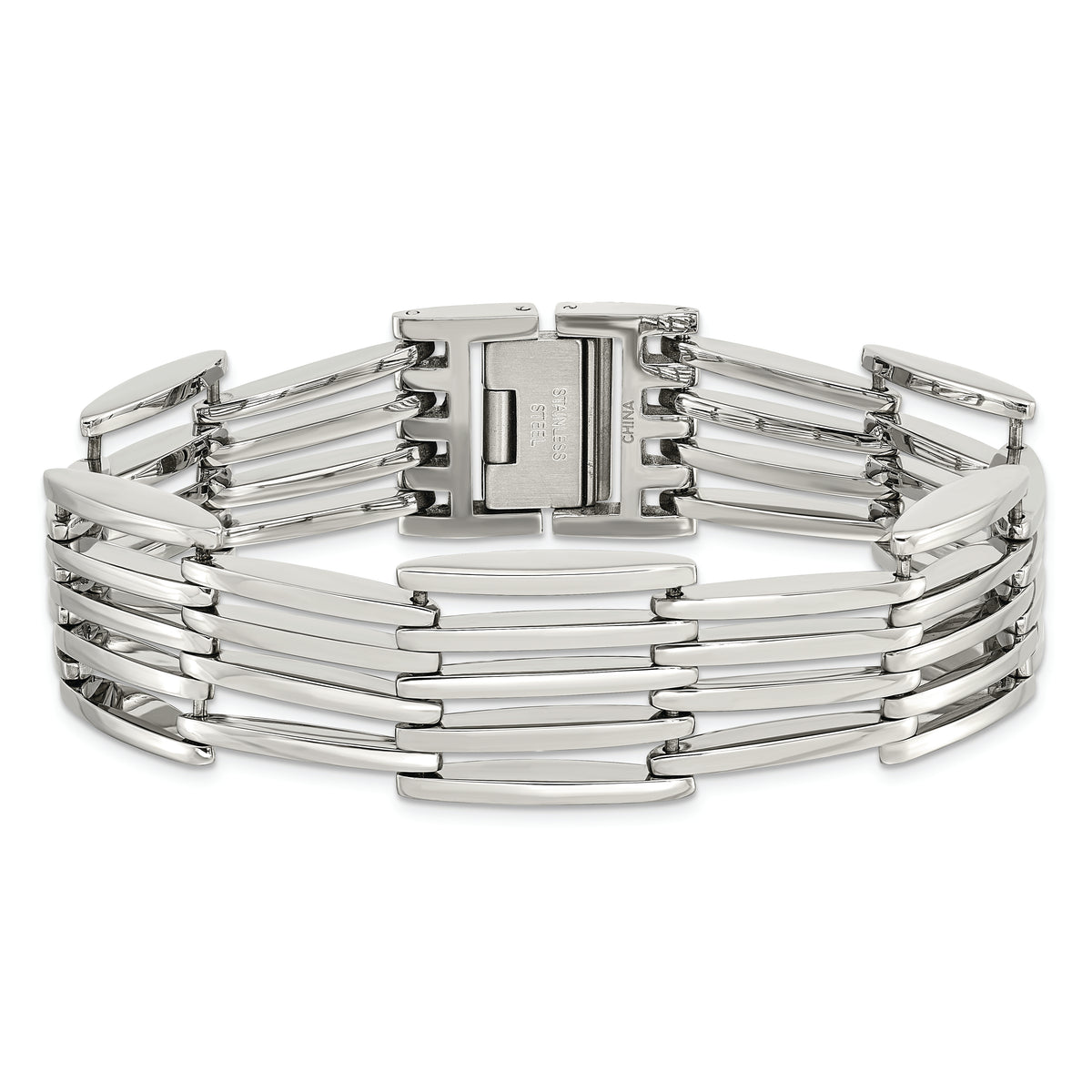 Chisel Brand Jewelry, Stainless Steel Polished 8.5in Men's Bracelet