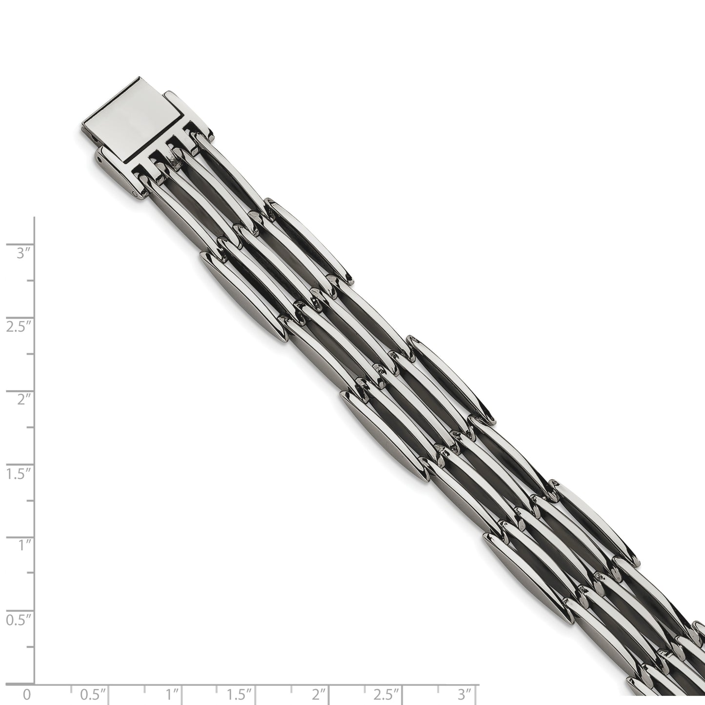 Chisel Brand Jewelry, Stainless Steel Polished 8.5in Men's Bracelet