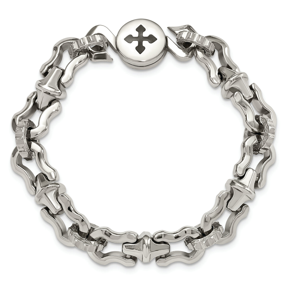 Chisel Brand Jewelry, Stainless Steel Polished Magnetic Clasp 8.5in Men's Bracelet