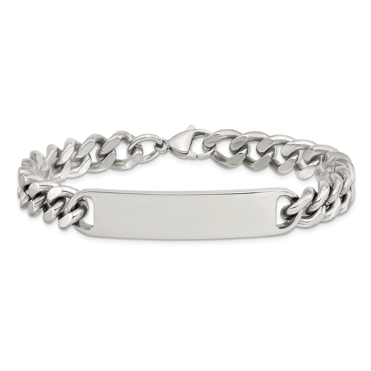 Chisel Brand Jewelry, Stainless Steel ID Plate 8.5in Polished Bracelet