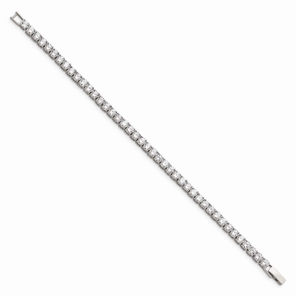 Chisel Brand Jewelry, Stainless Steel CZ 7.5in Bracelet