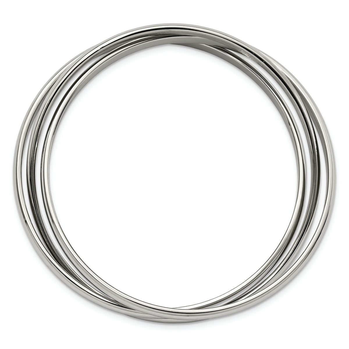 Chisel Brand Jewelry, Stainless Steel Polished Intertwined Bangles