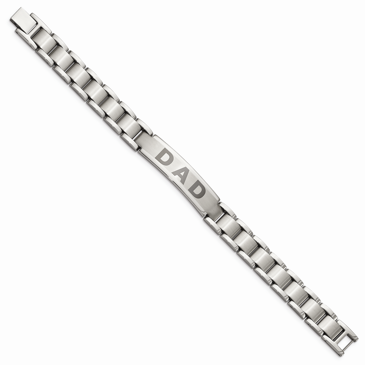 Chisel Brand Jewelry, Stainless Steel Brushed & Polished Dad Men's Bracelet
