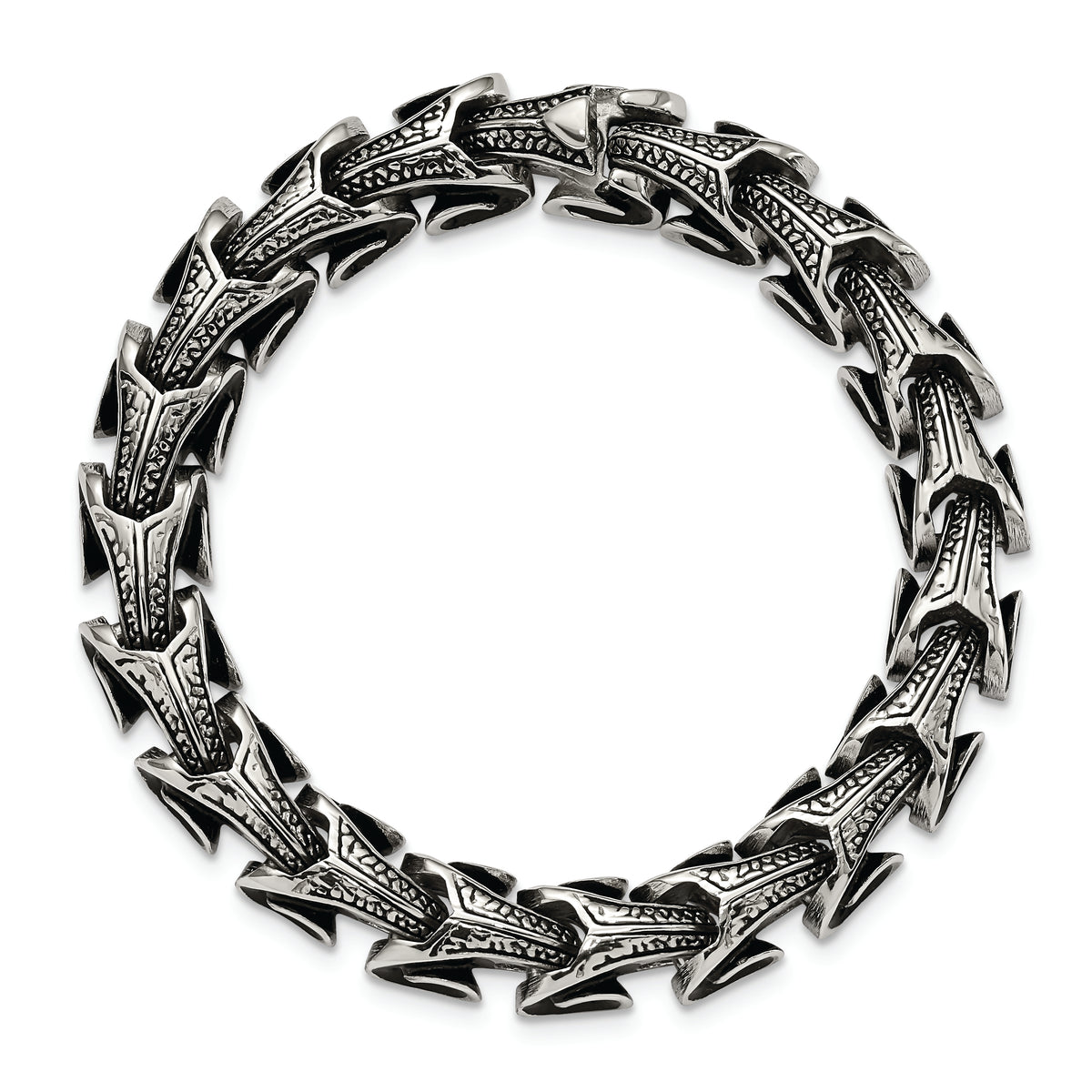 Pulsera para hombre de acero inoxidable envejecido, marca Chisel