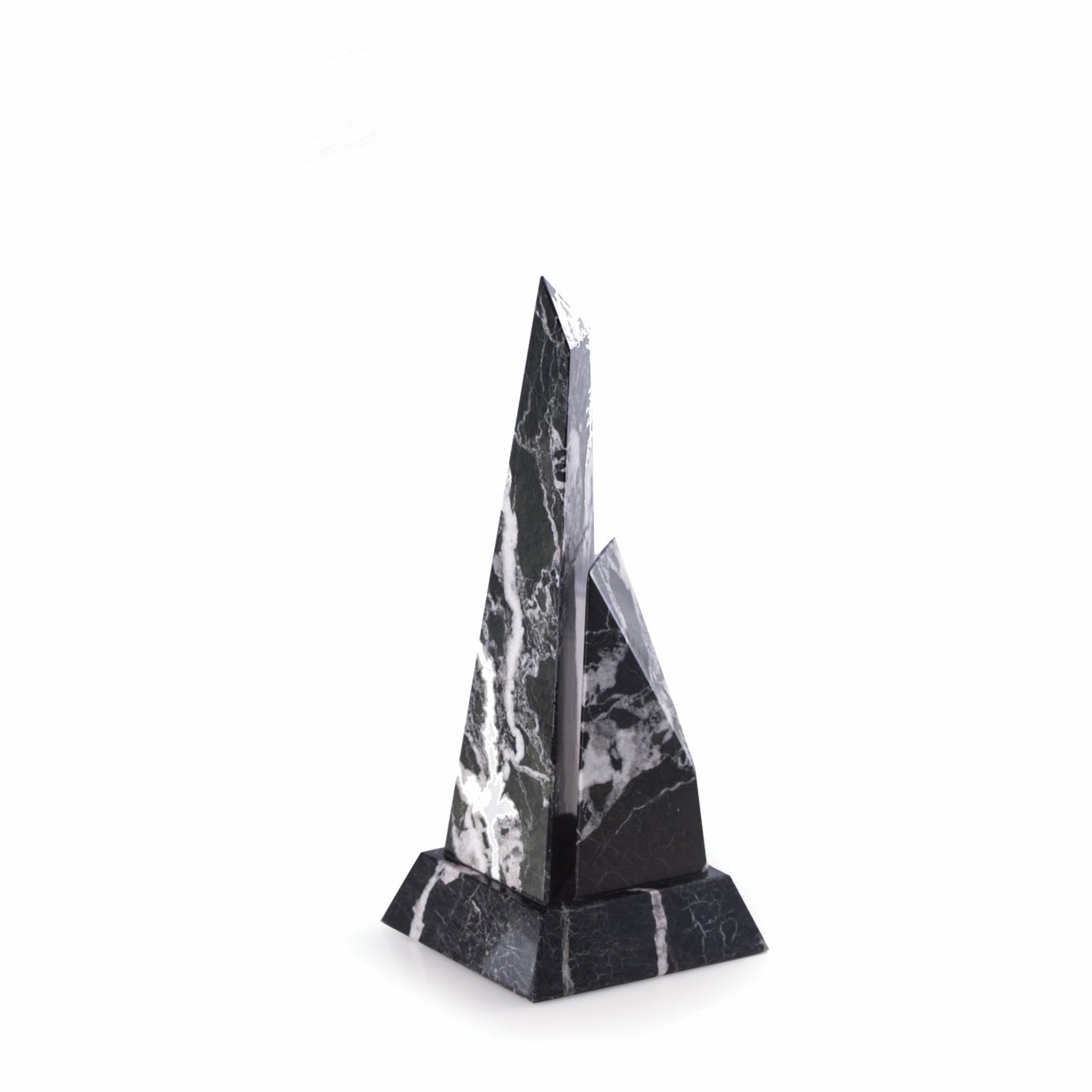 Occasion Gallery Black Zebra Marble Color Black "Zebra" Marble Obelisk Trophy. 6 L x 4 W x 11 H in.