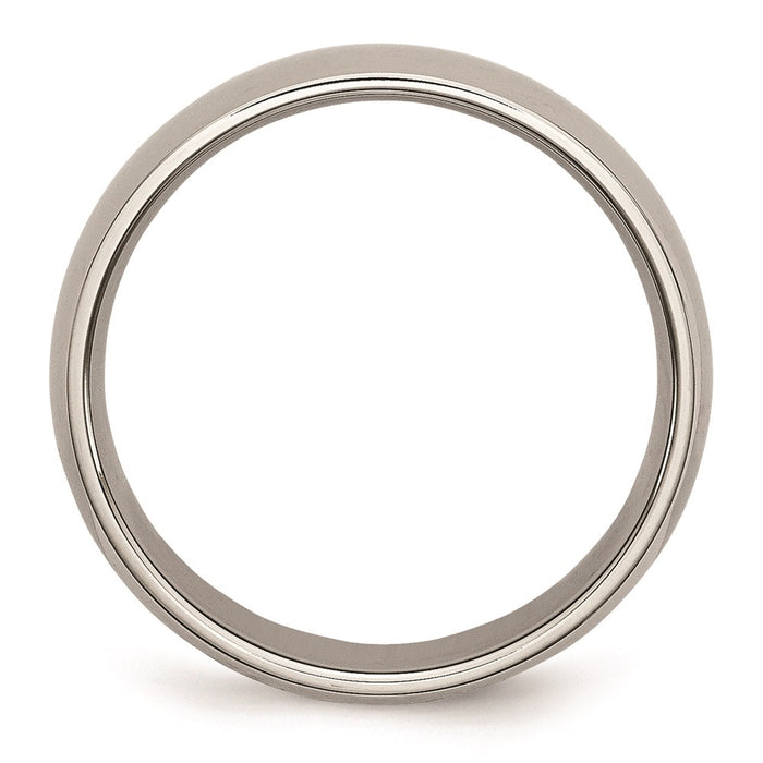 Unisex Fashion Jewelry, Chisel Brand Titanium 6mm Polished Ring Band