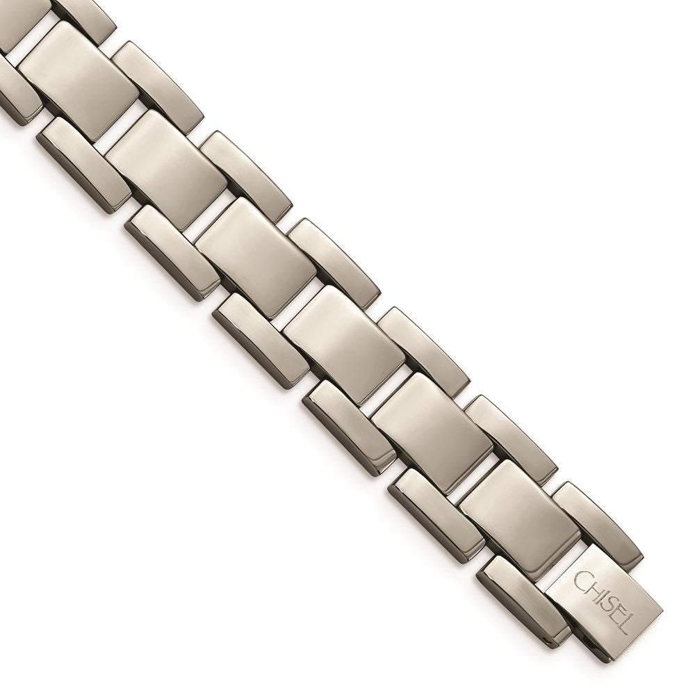 Chisel Brand Jewelry, Titanium Polished 8.5in Men's Bracelet