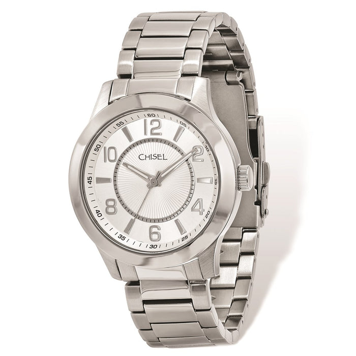 Fashion Watches,  Men's Chisel Stainless Steel Silver Dial Watch