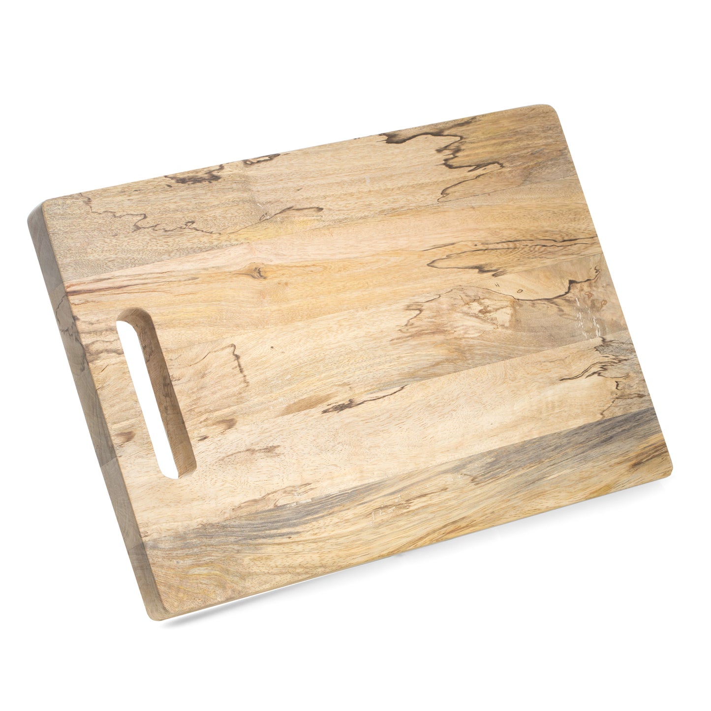 Occasion Gallery Natural Color Rectangular 18" X 12.5" Cheese & Charcuterie Board. Made of Fruit Wood From a Mango Tree. 18 L x 12.5 W x 1.35 H in.