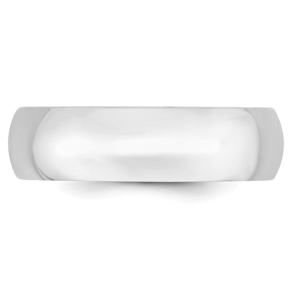 10k White Gold 6mm LTW Comfort Fit Wedding Band Size 9