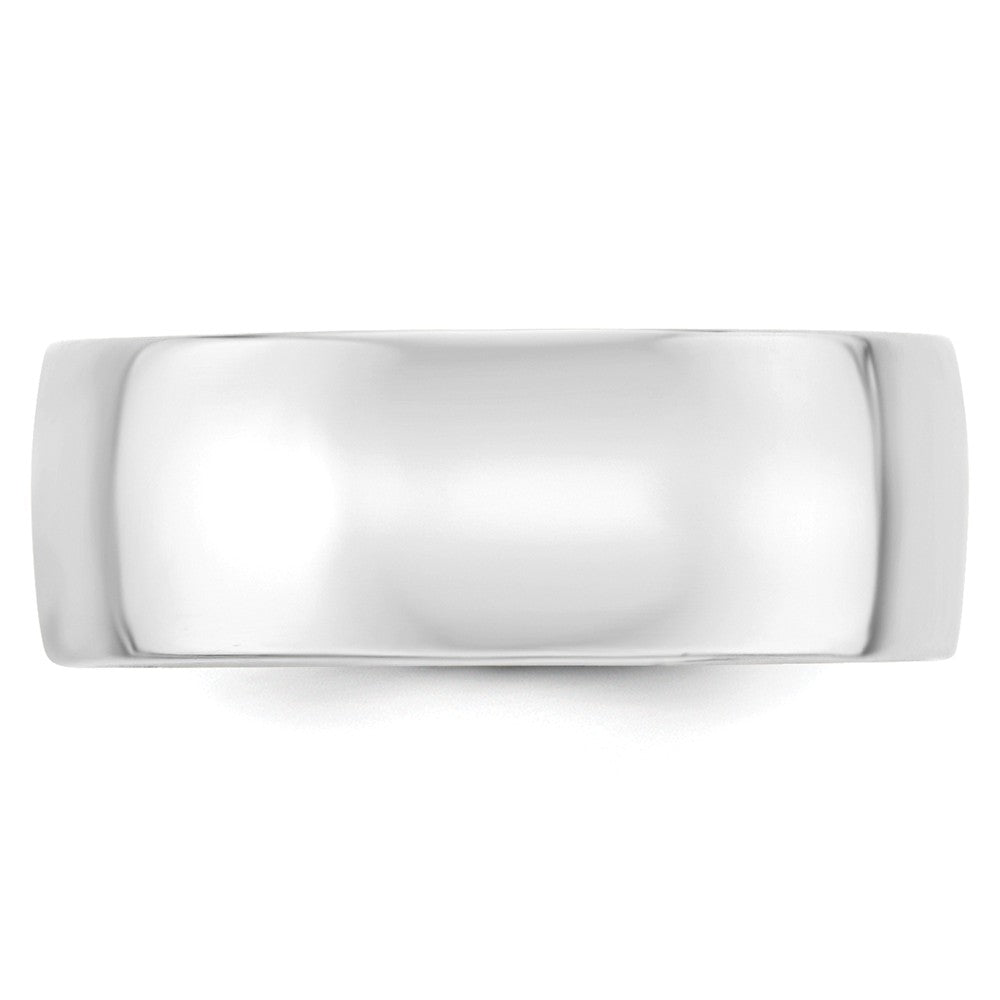 10k White Gold 8mm LTW Comfort Fit Wedding Band Size 9