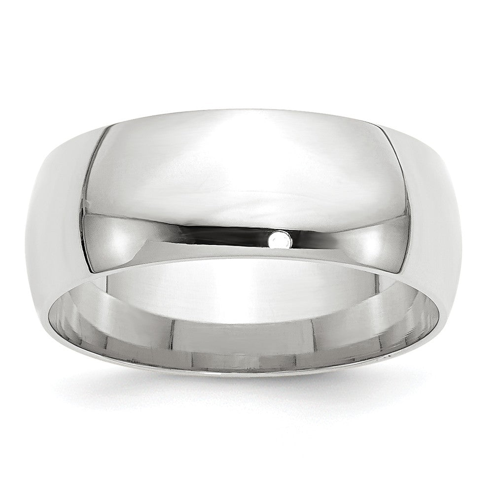 10k White Gold 8mm LTW Comfort Fit Wedding Band Size 9