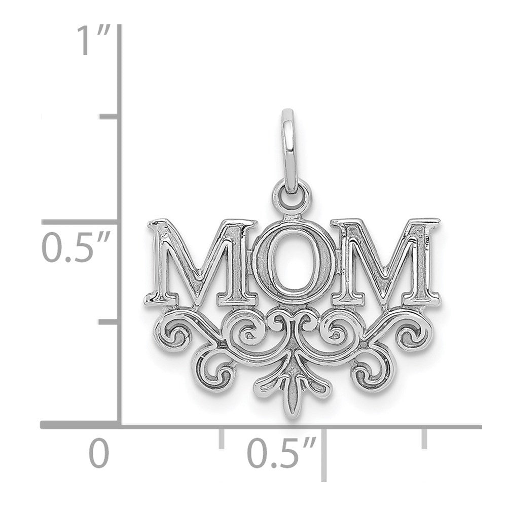 Million Charms 14K White Gold Themed Mom Charm