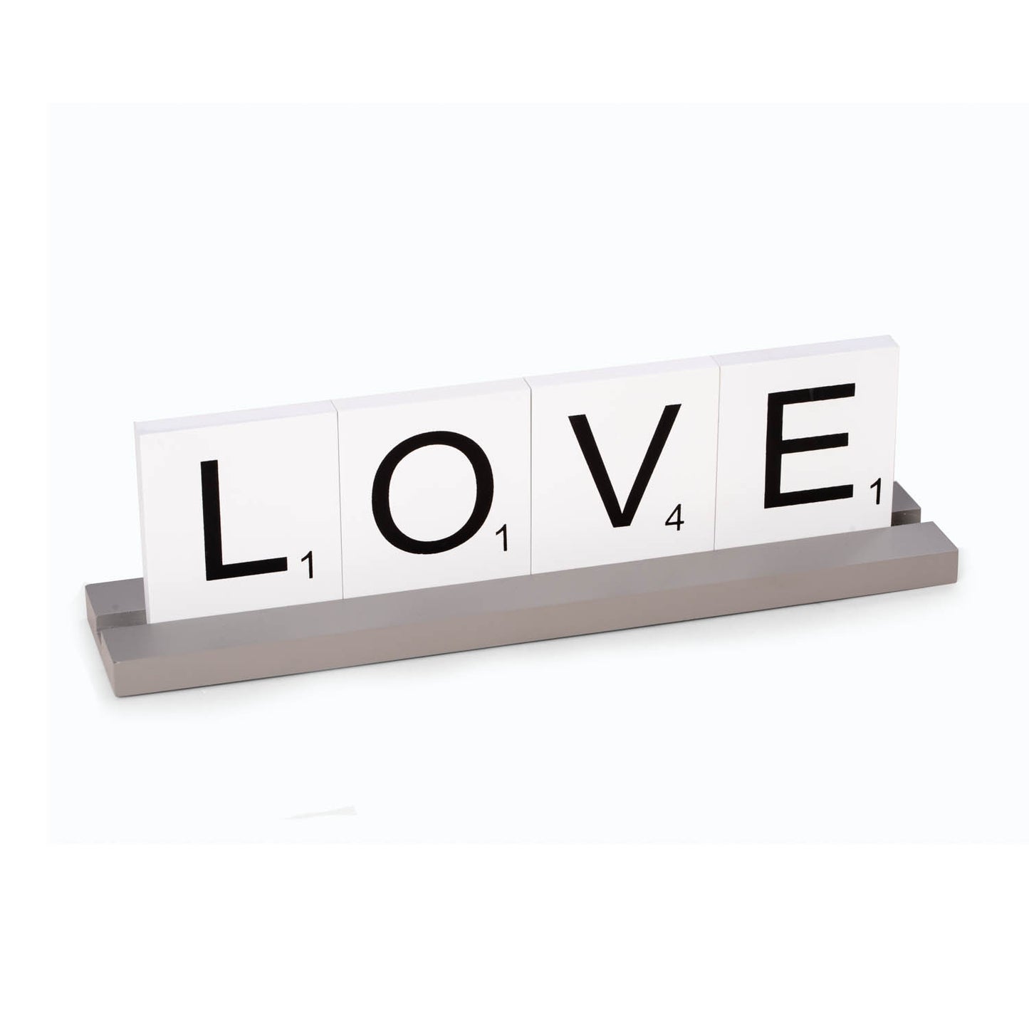 Occasion Gallery White Color Love Scrabble letter tile wooden sign 13.75 L x 2.75 W x 4 H in.