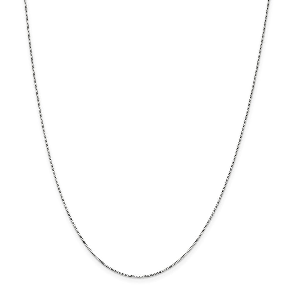 Million Charms 14k White Gold, Necklace Chain, 0.70mm Box Chain W/lobster Catch, Chain Length: 26 inches