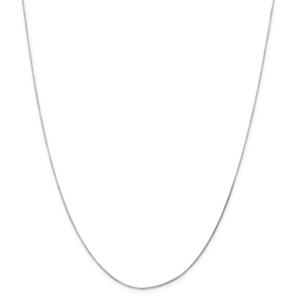 Million Charms 14k White Gold, Necklace Chain, .70mm Octagonal Snake Chain, Chain Length: 24 inches