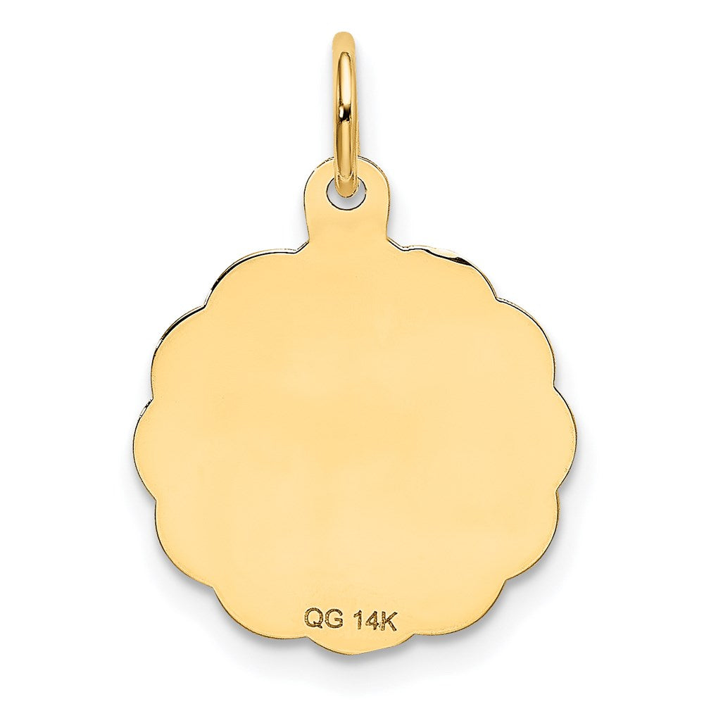 Million Charms 14K Yellow Gold Themed #1 Grandpa Disc Charm