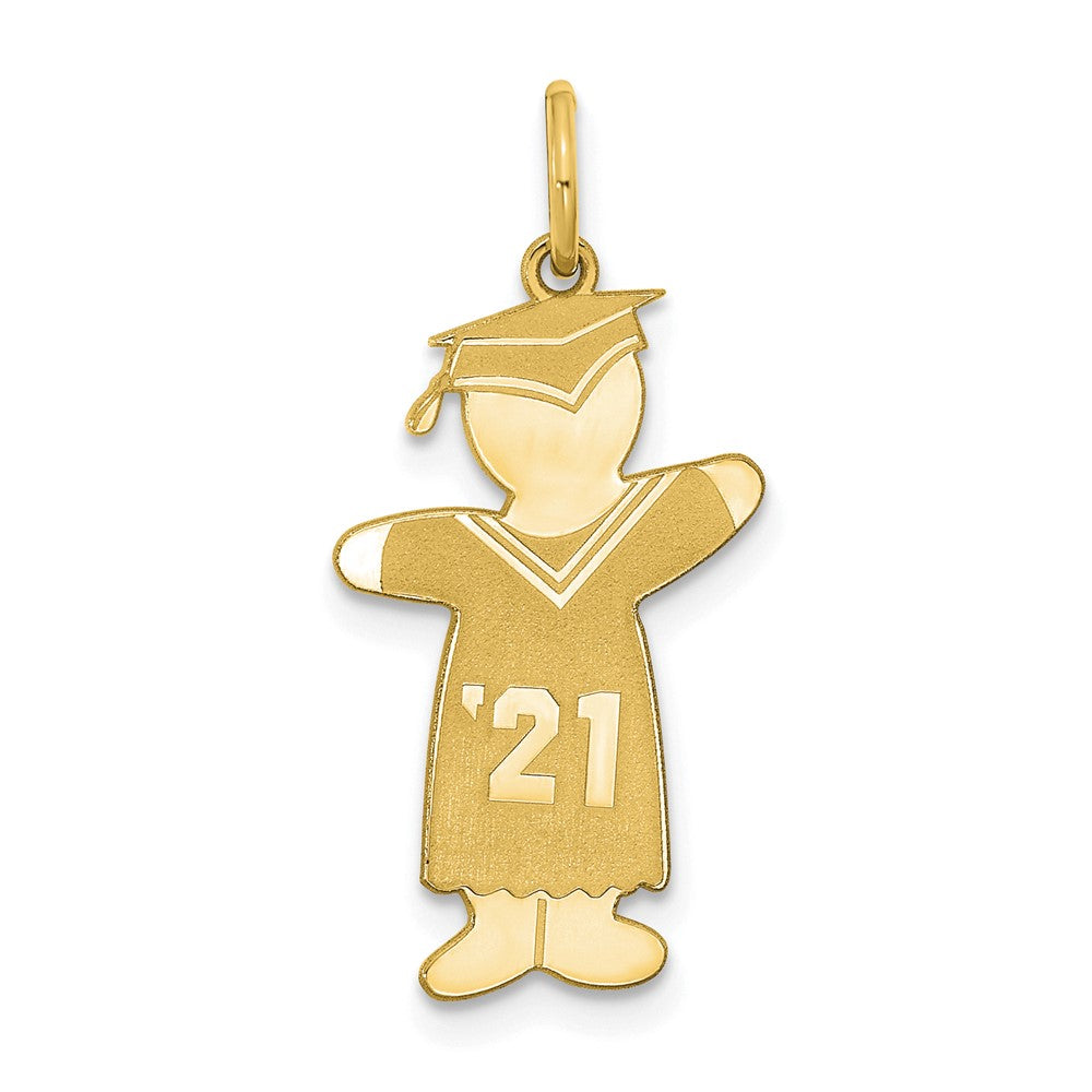 Million Charms Gold Plated Sterling Silver Class of 2021 Boy Graduation Cuddle Necklace Charm Pendant