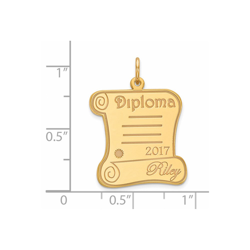 Million Charms 14K Yellow Gold Themed Personalized Graduation Charm
