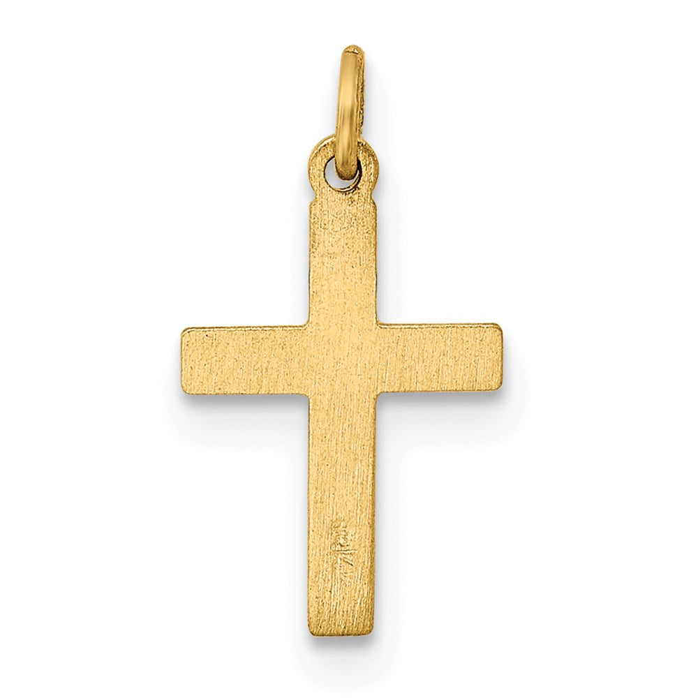 Million Charms 14K Yellow Gold Themed Small Relgious Cross Charm