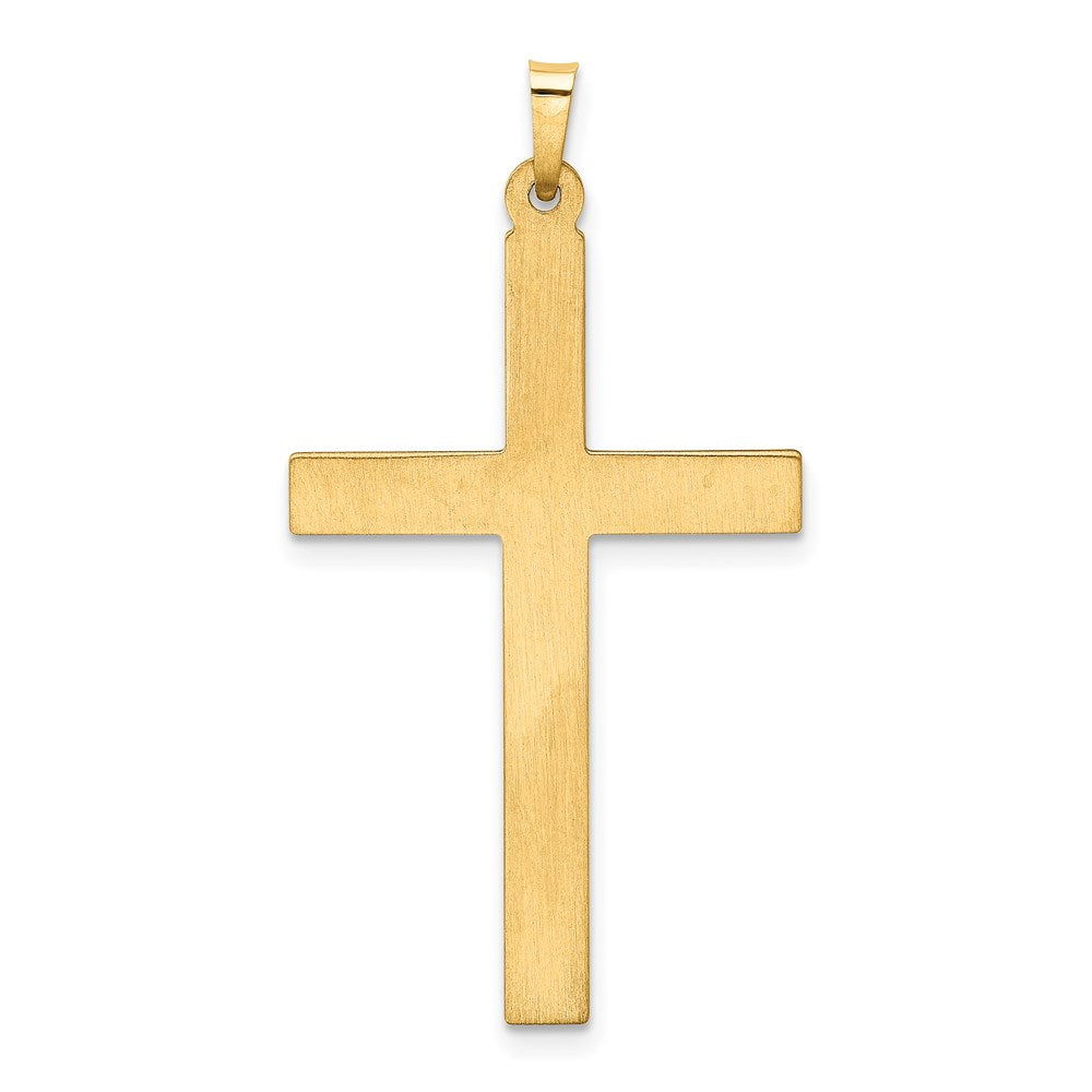 Million Charms 14K Yellow Gold Themed Hollow Relgious Cross Pendant