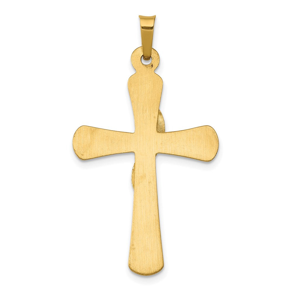 Million Charms 14K Two-Tone Hollow Relgious Cross Pendant