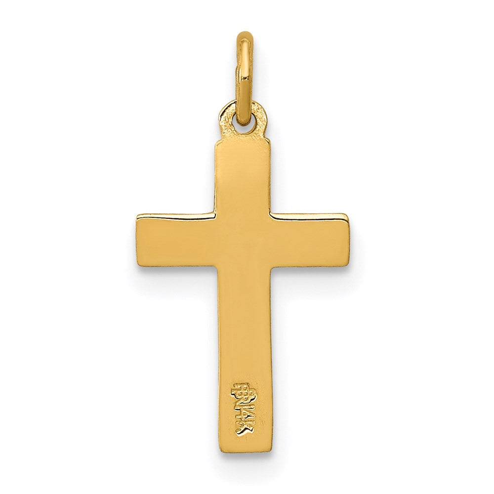 Million Charms 14K Yellow Gold Themed Inri Relgious Crucifix Charm