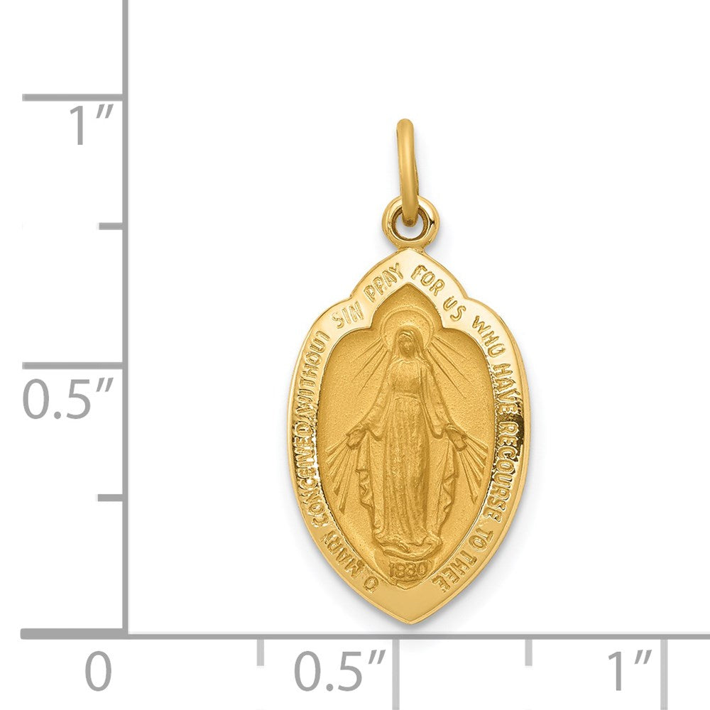 Million Charms 14K Yellow Gold Themed Religious Miraculous Medal Charm