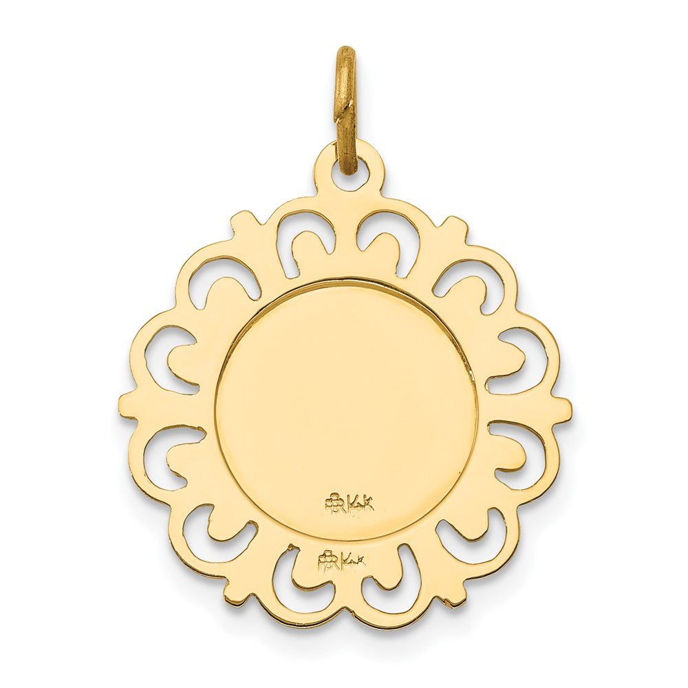 Million Charms 14K Yellow Gold Themed Religious Saint Anthony Medal Charm