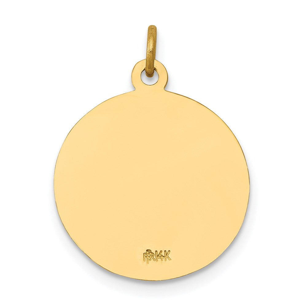 Million Charms 14K Yellow Gold Themed Religious Saint John Medal Charm