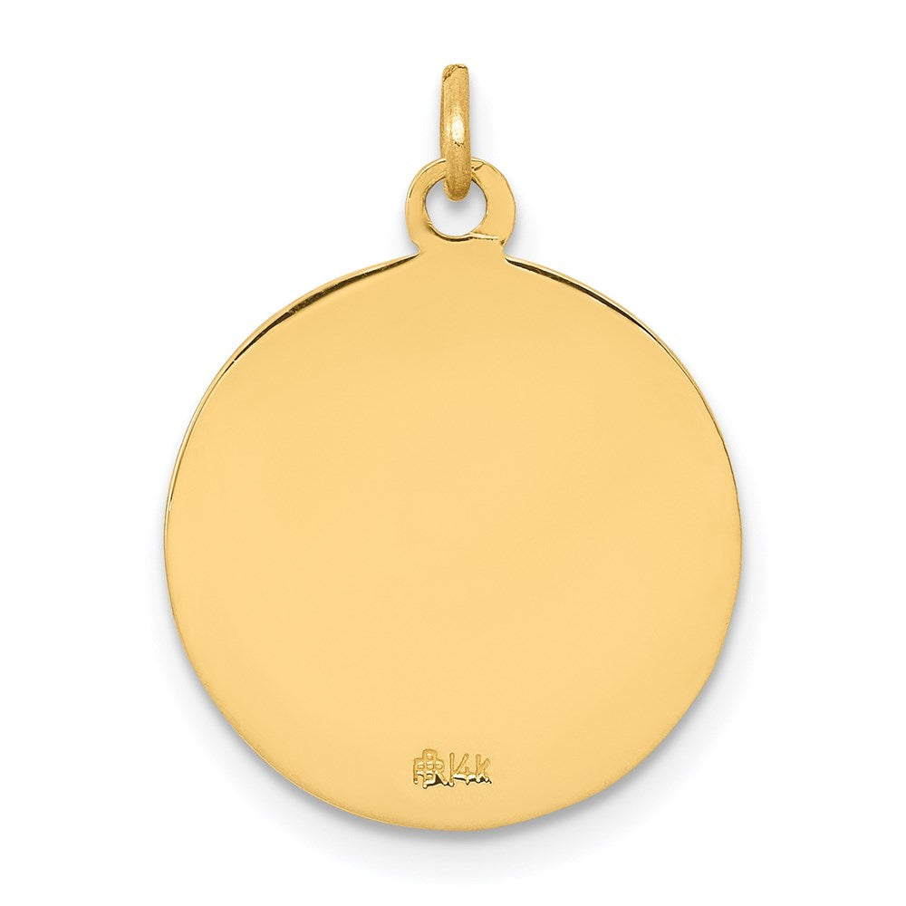 Million Charms 14K Yellow Gold Themed Religious Saint Matthew Medal Charm
