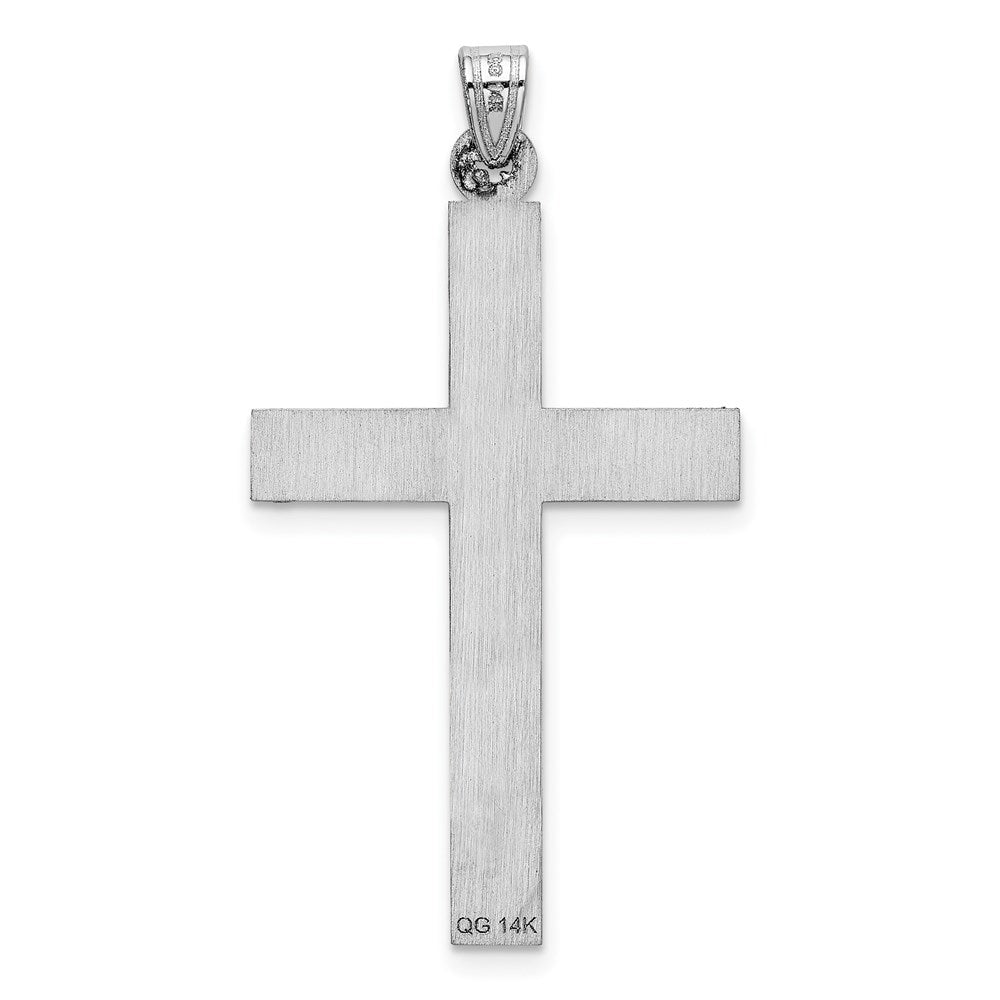 Million Charms 14K White Relgious Cross Charm