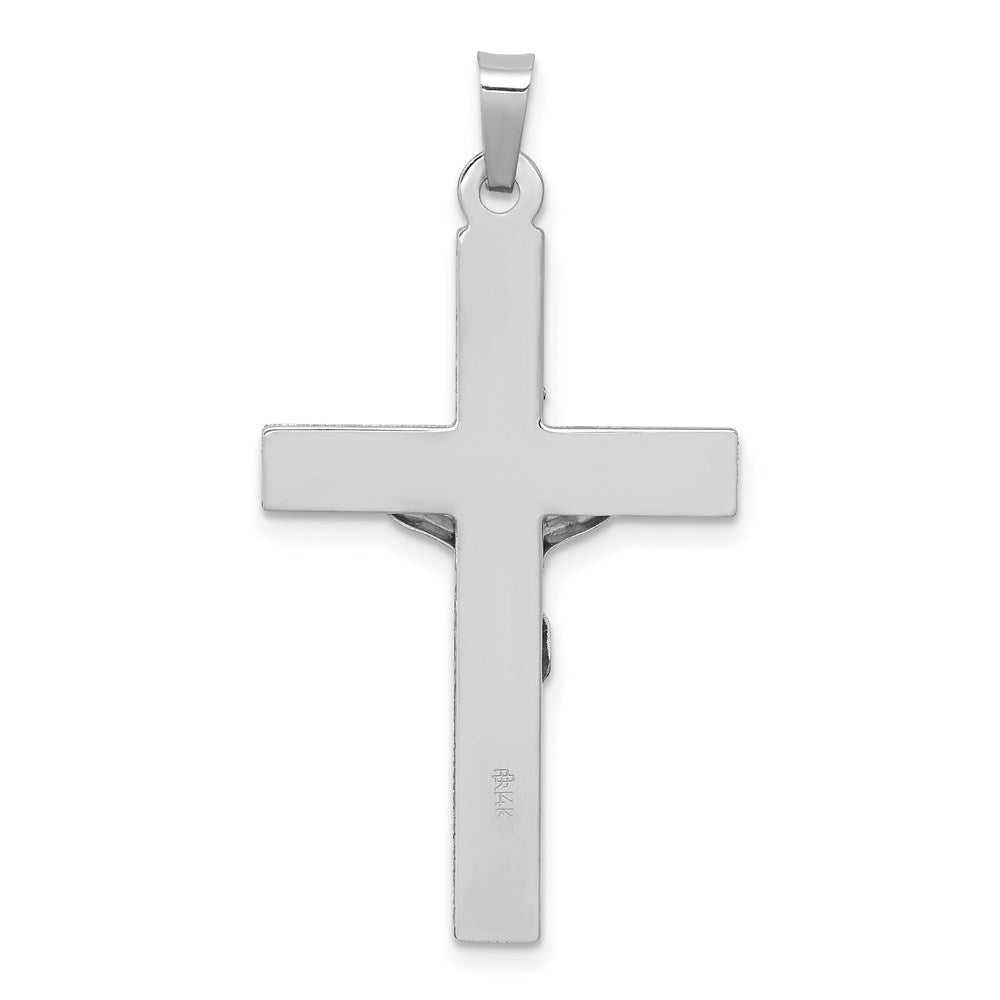 Million Charms 14K White Gold Themed Inri Relgious Crucifix Charm
