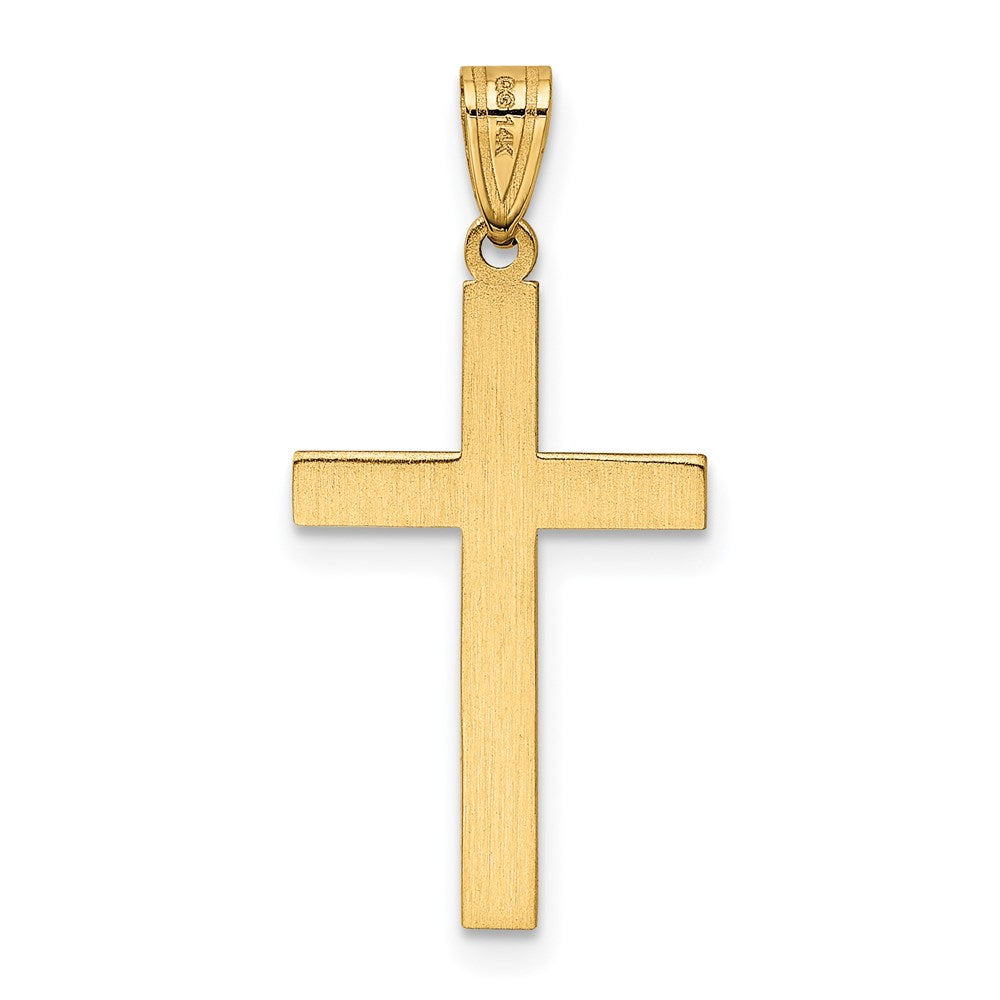 Million Charms 14K Yellow Gold Themed Relgious Cross Pendant