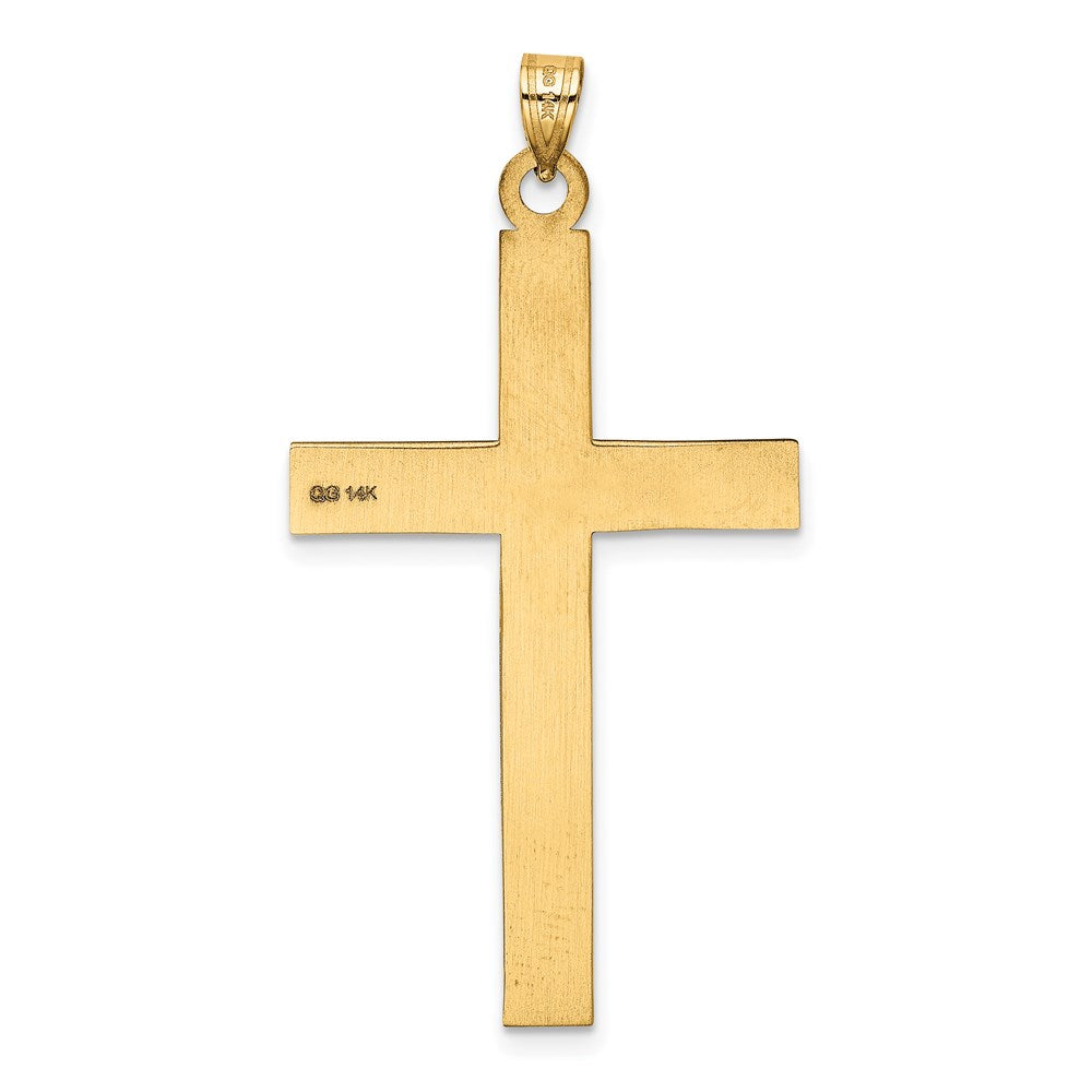 Million Charms 14K Yellow Gold Themed Relgious Cross Pendant