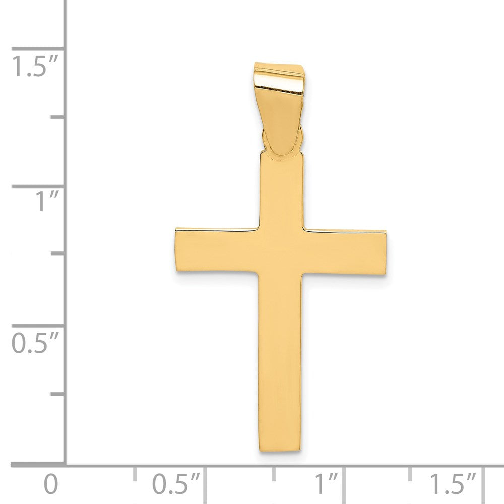 Million Charms 14K Yellow Gold Themed Polished Relgious Cross Pendant