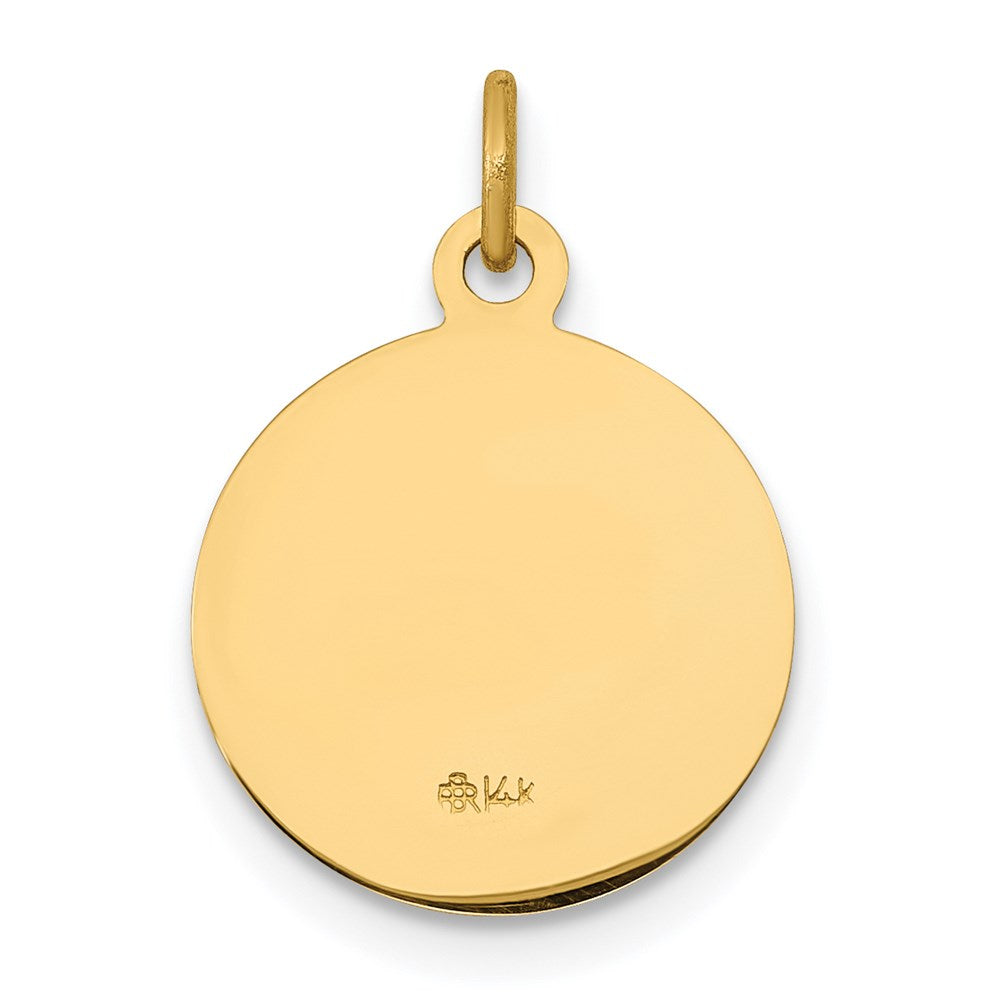 Million Charms 14K Yellow Gold Themed Religious Saint John Medal Charm