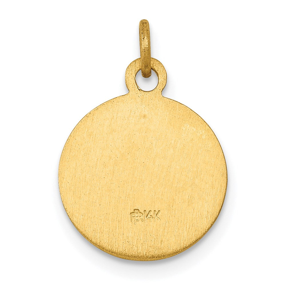 Million Charms 14K Yellow Gold Themed Religious Saint Gerard Medal Charm