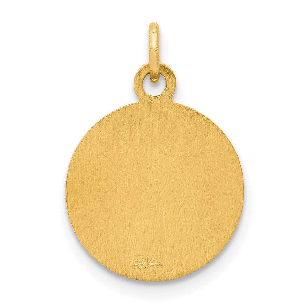 Million Charms 14K Yellow Gold Themed Religious Saint Matthew Medal Charm