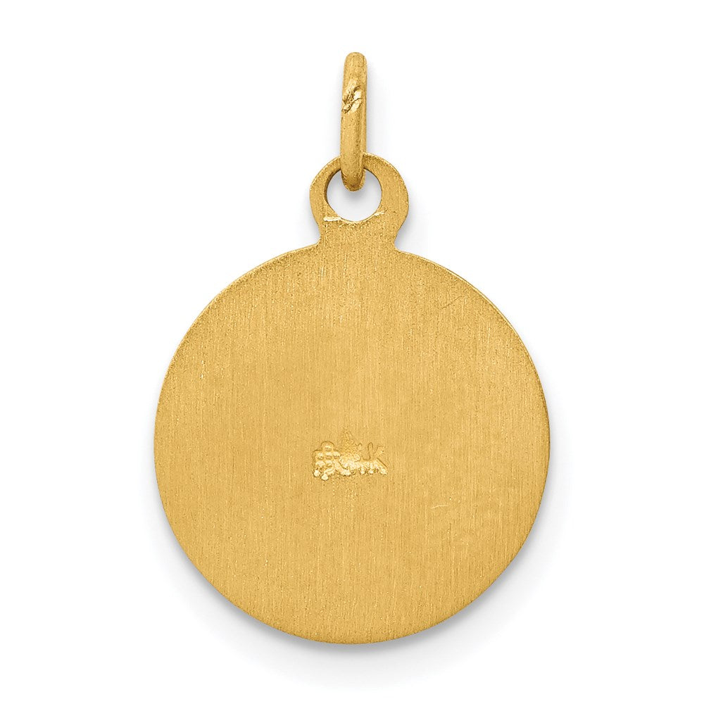 Million Charms 14K Yellow Gold Themed Religious Saint Patrick Medal Charm