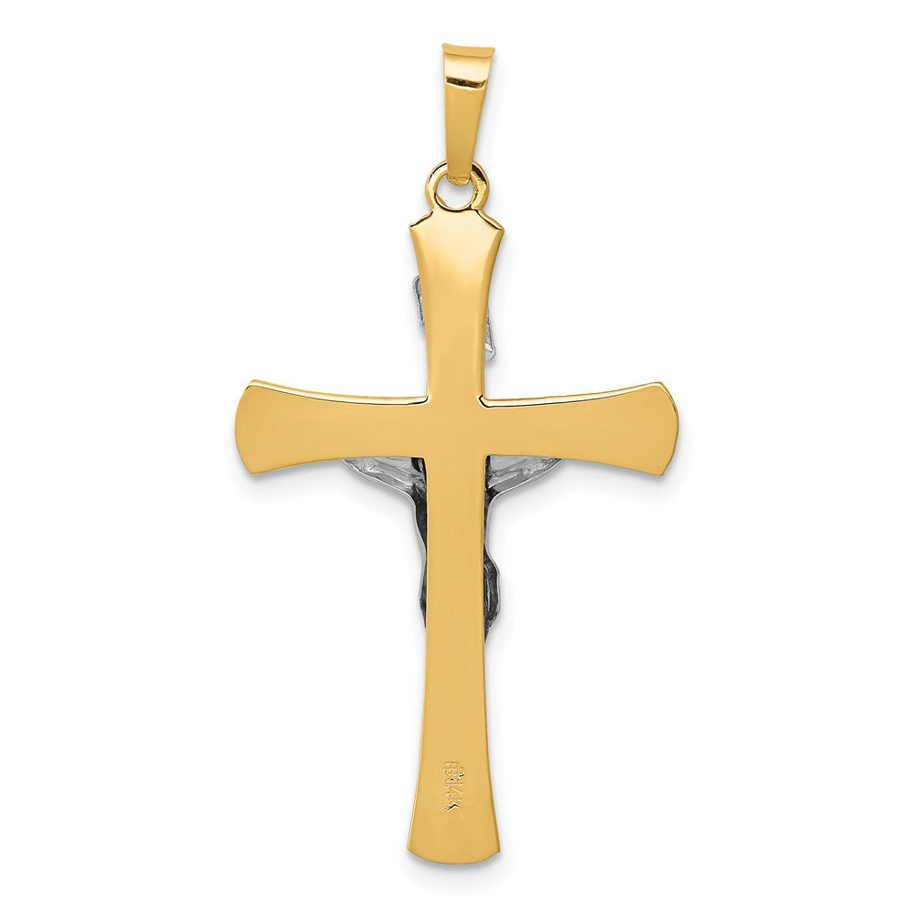 Million Charms 14K Two-Tone Inri Relgious Crucifix Pendant