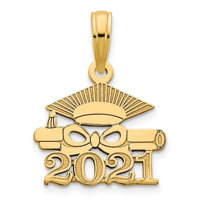 Million Charms 14K GRADUATION CAP and DIPLOMA - 2021 Necklace Charm Pendant