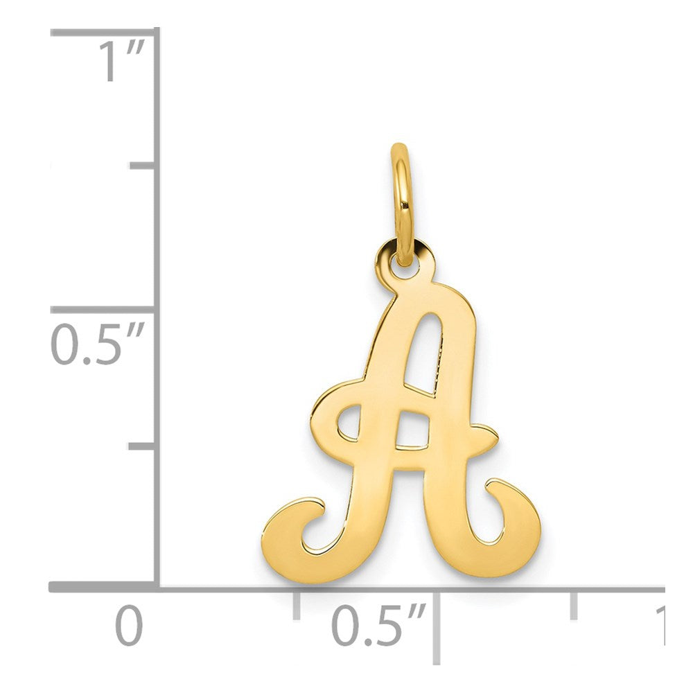 Million Charms 14K Yellow Gold Themed Alphabet Letter Initial A Charm