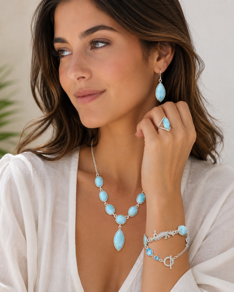 Genuine Larimar Jewelry