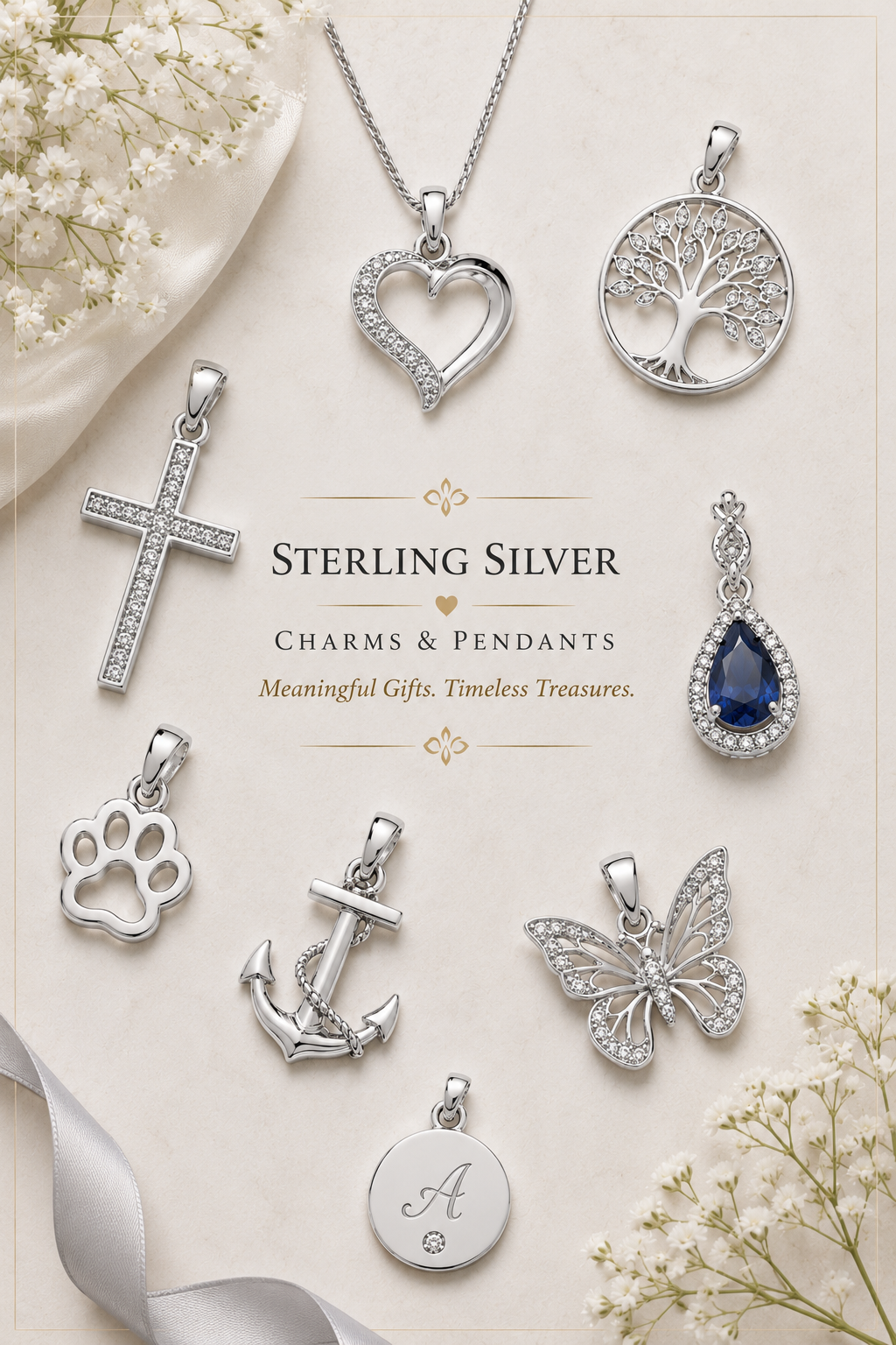 Sterling Silver Charms & Pendants