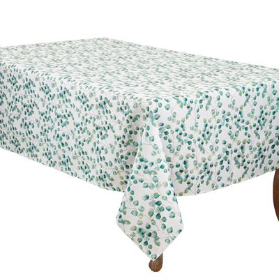Eucalyptus Green  Eucalyptus Leaf Tablecloth  100% Polyester