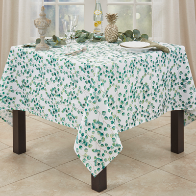 Eucalyptus Green  Eucalyptus Leaf Tablecloth  100% Polyester