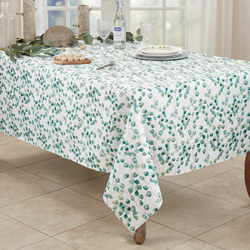 Eucalyptus Green  Eucalyptus Leaf Tablecloth  100% Polyester